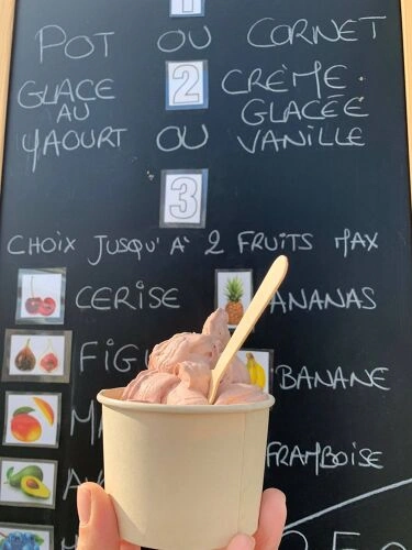 Carte des produits glacés